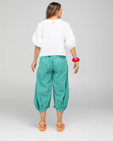 Guru Pant - Green Seersucker
