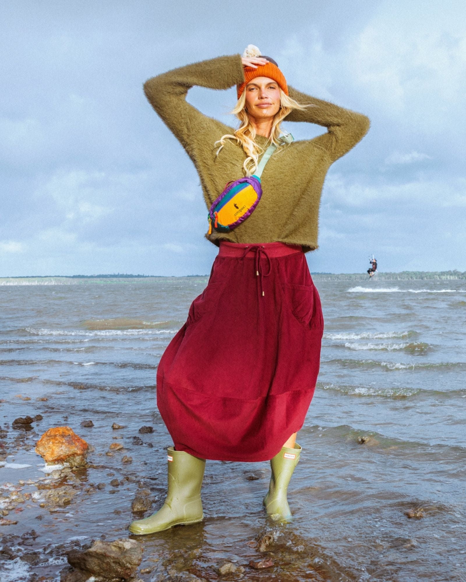Cord Guru Skirt - Merlot