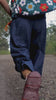 Leaf Top - Dark Denim Contrast Stitching